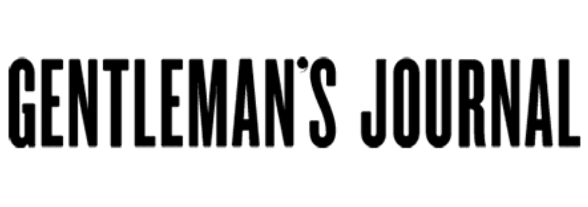 Black text 'GENTLEMAN'S JOURNAL' on a white background