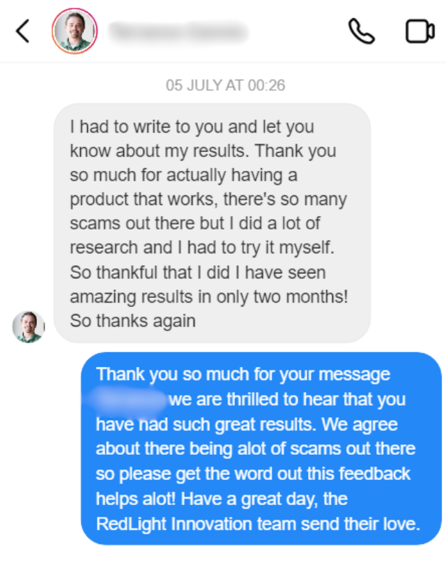 Customer message