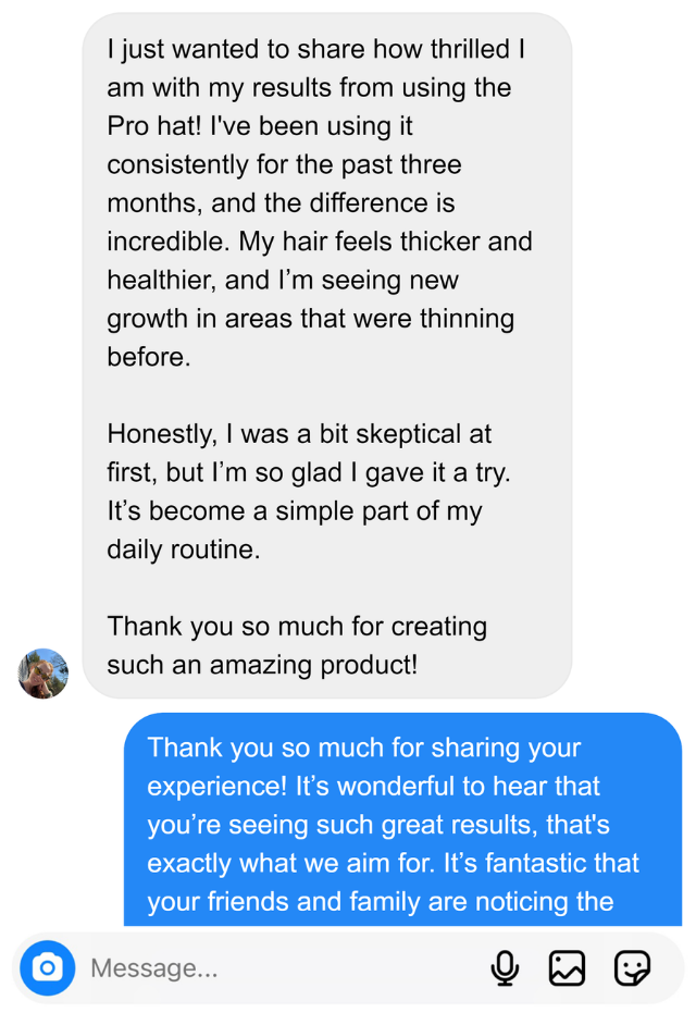 Customer message