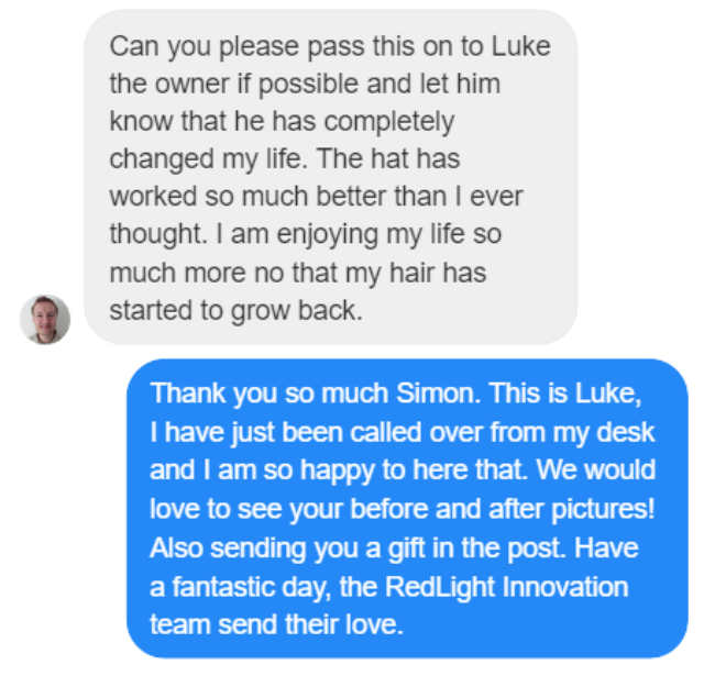 Customer message